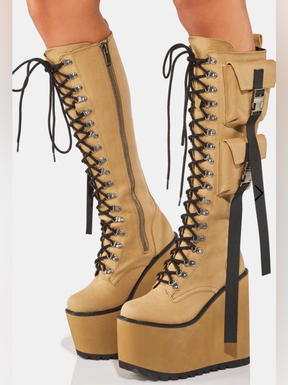 NWOB Poster Girl INVEST IN MYSELF UTILITY BOOTS